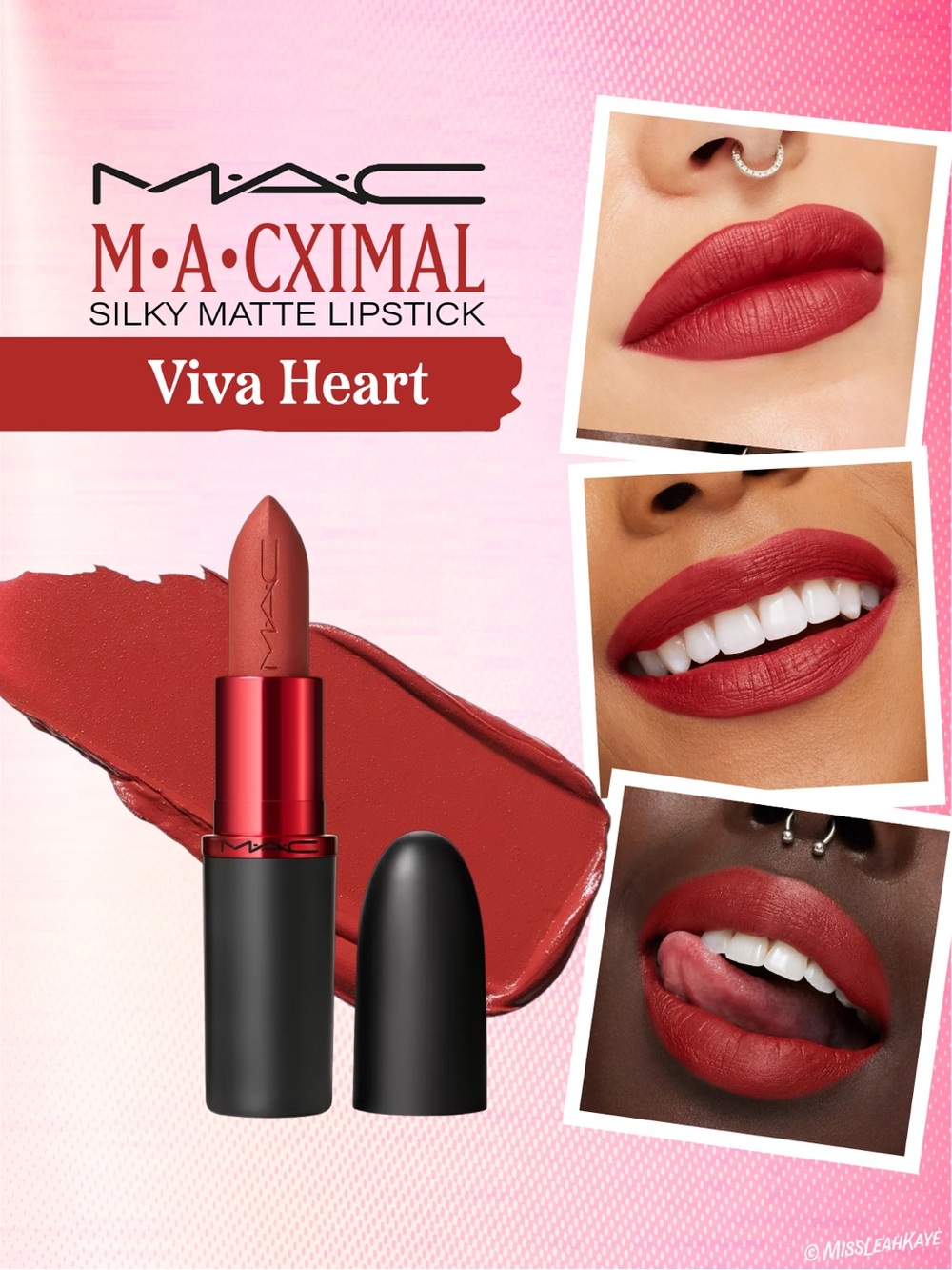 MAC Macximal Lipstick - Viva Heart Silky Matte VG1 VIVA GLAM